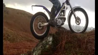 Sherco 290 trials riding islay with crash