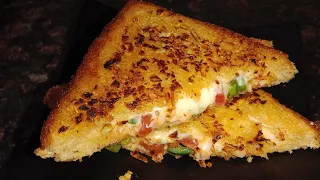 Garlic bread sandwich recipe |No oven tawa recipe | Very easy quick recipe |