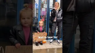 3 year old busker sings Dance Monkey