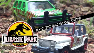 MATCHBOX JURASSIC PARK DIECAST COLLECTION - Jeep Wrangler & 93 Ford Explorer l Special Edition