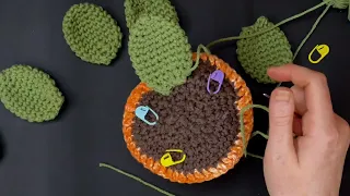 Crochet Succulent In a Pot