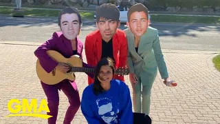 Friends recreate canceled Jonas Brothers concert l GMA Digital