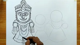 how to draw idols lord jagannath,balabhadra,subhadra for happy rathyatra special/rathyatra drawing,