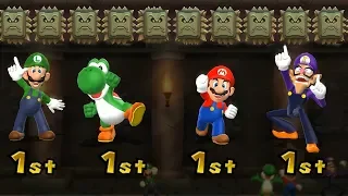 Mario Party 9 Garden Battle - Luigi vs Yoshi vs Mario vs Waluigi| Cartoons Mee