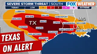 Damaging Winds, Large Hail, Tornadoes Once Again Threatens The South
