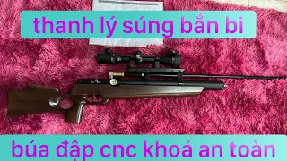 Thanh lý súng pcp bắn bi sau xe đạp -  Búa đập cnc có khoá an toàn - lòng hít bi