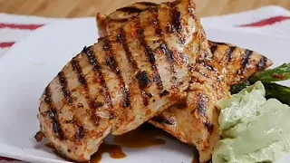 Grilled BBQ Chicken with Avocado-Citrus Sauce