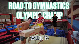 ROAD TO GYMNASTICS OLYMPIC CHAMP | WEEK 19: Gymnastics Challenge! Gym Workout & A Chill Journey Home