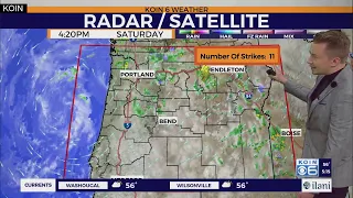 Thunderstorms and rainy weather remain around Portland