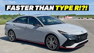 2022 Hyundai Elantra N Dominates Honda Civic Type R At The Track!