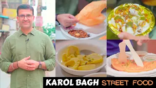 Karol Bagh Veg Street Food Walk I छोले भटूरे + मूँगलेट + भरवा गोलगप्पे + क़ुल्फ़ी + पिस्ता बर्फ़ी