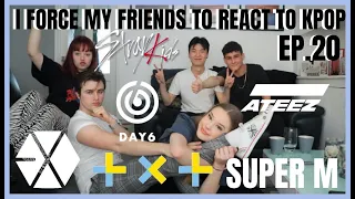 I FORCE MY FRIENDS TO REACT TO KPOP:EP.20(STRAY KIDS, TXT,EXO,DAY6,ATEEZ,SUPERM) | Lexie Marie