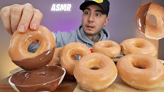 ASMR Eating Krispy Kreme Donuts With Melted Nutella *No Talking*