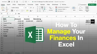 How To Manage Your Finances In Microsoft Excel Tutorial #excel #tutorial