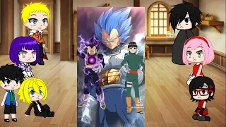 Familia Uzumaki e Uchiha react Vegeta e Trunks