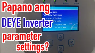 5kw DEYE INVERTER PARAMETER SETTINGS! #HybridOnGrid #SolarPower #Solarenz