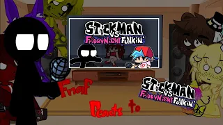 fnaf reacts to Friday Night Funkin' /Vs Stickman full week / Gacha club (fnaf reaction) re upload