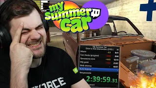 Pierwsza próba CAŁEGO runa po latach -  My Summer Car Speedrun Trening #4 (Live)