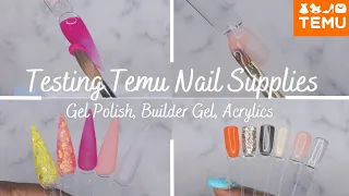Temu Haul | Testing Temu Nail Supplies | Gel Polishes, Builder Gels, & Acrylics |Affordable Nail Art