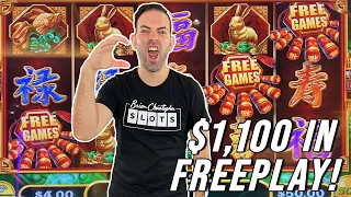 I Turned $1100 in FREEPLAY into THIS! 🐲 Edgar ROARED!