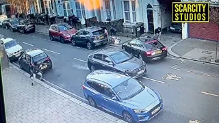 3 arrested after Shotgun fired at car in Park Lane on CCTV