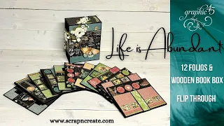 Graphic 45 Life is Abundant Folio Set & Wooden Book Box