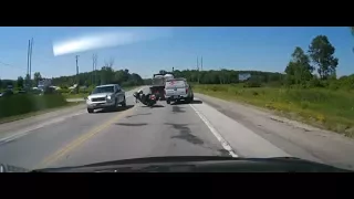 Motrcycle Accident : Harley Davidson Crash. Fail!