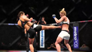 EA SPORTS™ UFC® 2_рассказ о том, как моя Миша Тэйт словила жесткий кик от Холли!!