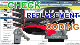 Ford S MAX 1,6 2012 Injectors coding with ESItronic | Check, replacement, coding Siemens injectors