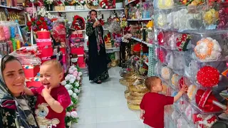 Daily rituals of a lonely nomadic woman, taking care of her daughter and preparing traditional food