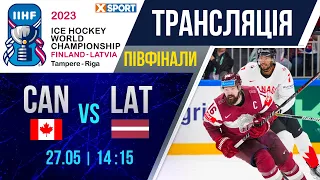 🧊 Хокей. Чемпіонат Світу. ПІВФІНАЛ. Канада - Латвія. Пряма трансляція  / 27.05.23 /  @xsportua