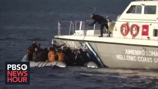 Migrants left adrift at sea after boat pushback from Greek coast guard