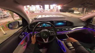 2020 Mercedes Benz GLS POV Night Drive NYC Time Square Test Drive 4K 60FPS HD Video