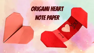 Origami Heart Note Paper/ How To Make Origami Heart Note Paper, Making Valentine's Day Notes ?