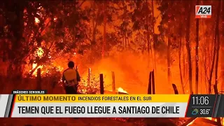 Toque de queda en el sur de Chile por los incendios
