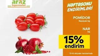 Araz Supermarket: Həftəsonu endirimləri (13-16 oktyabr)