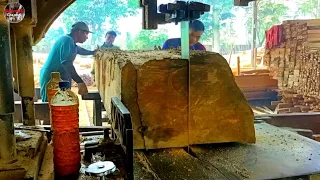 Large wood processors at the operator's sawmill are great at straightening lumber