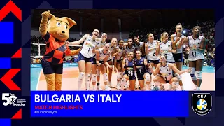 Bulgaria vs. Italy | Match Highlights | CEV EuroVolley 2023 Women