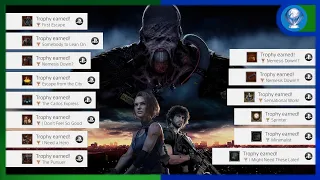 RESIDENT EVIL 3 REMAKE - Minimalist + I Might Need These Later! Trophies / Achievements (S Rank)