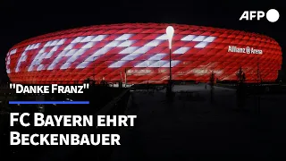 "Danke Franz": Allianz Arena zu Ehren Beckenbauers illuminiert | AFP