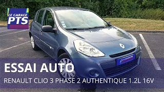 TEST - CLIO 3 PHASE 2  AUTHENTIQUE  1.2L 16V   75CV  2011