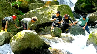 Fishing in the upper Himalayan River of Nepal