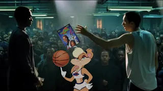 Eminem's 8 Mile final battle, but it's Spacejam DVD