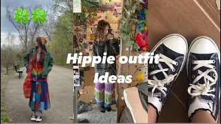 🍀 Hippie /Boho /Grunge Outfit Inspiration  Tik Tok Videos Compilation  🍀