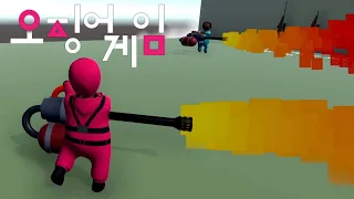 SQUID GAME GUARD VS PRISONER in HUMAN FALL FLAT