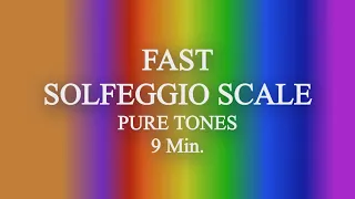 Fast Solfeggio Scale - Pure Tones - 9 Min.