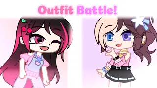 Outfit Battle with @YourMajestySophie ! 🍒| Fake Collab | Gacha + FNF | Yinklue