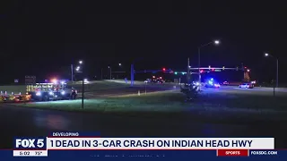 Driver dead in 3-vehicle crash on Indian Head Highway