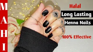 Natural Long Lasting Nail Henna 100% Effective | Black Nail Mehndi at Home | Halal Nail Henna