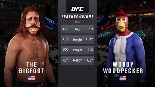 Bigfoot vs. Woody (EA Sports UFC 3) - CPU vs. CPU - Crazy UFC 👊🤪